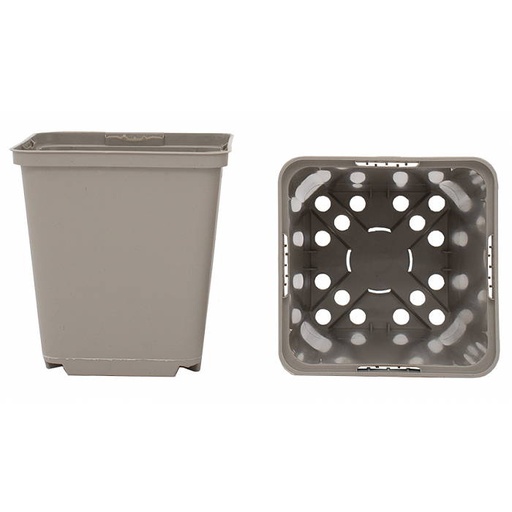 [1056945] Vierkante Pot 9x9 Taupe 0,46L