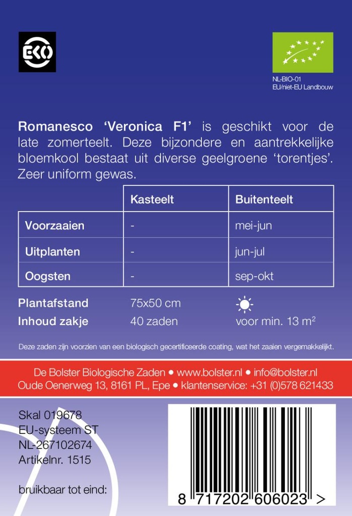 De bolster Romanesco 'Veronica F1'