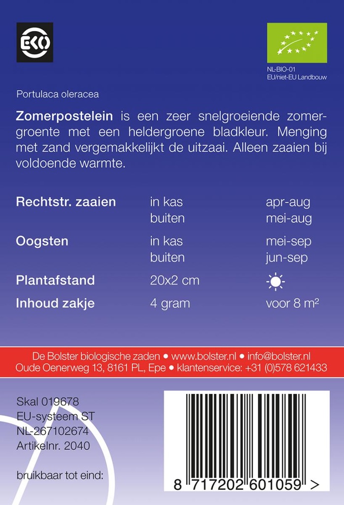 De Bolster Zomerpostelein
