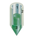 Kunststof plantstok groen 90cm