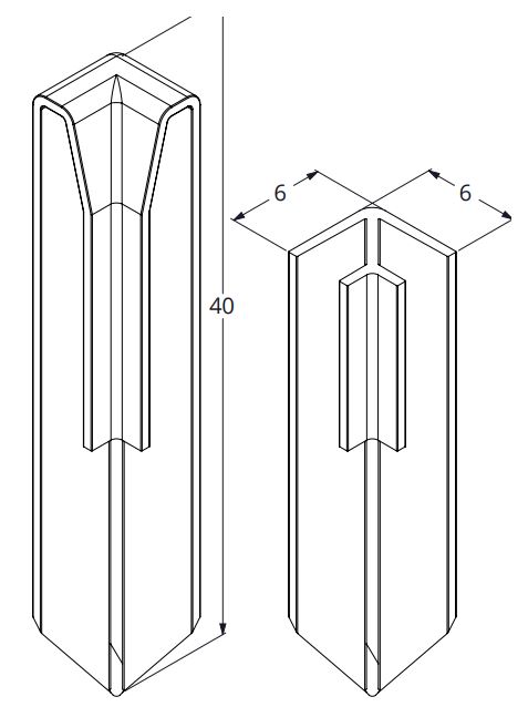 ECOPLANC EDGE BINNENHOEK (4 ST)