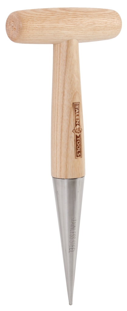 TalenTools Pootstok - Met T-greep - Rvs - Essenhout