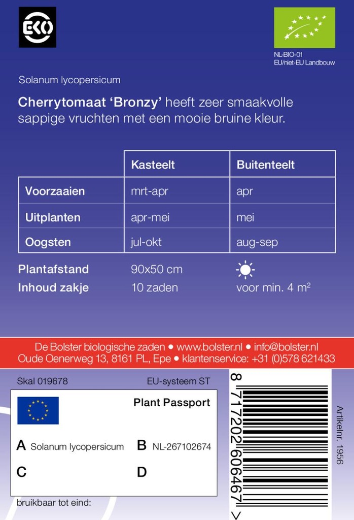 De Bolster Cherrytomaat 'Bronzy