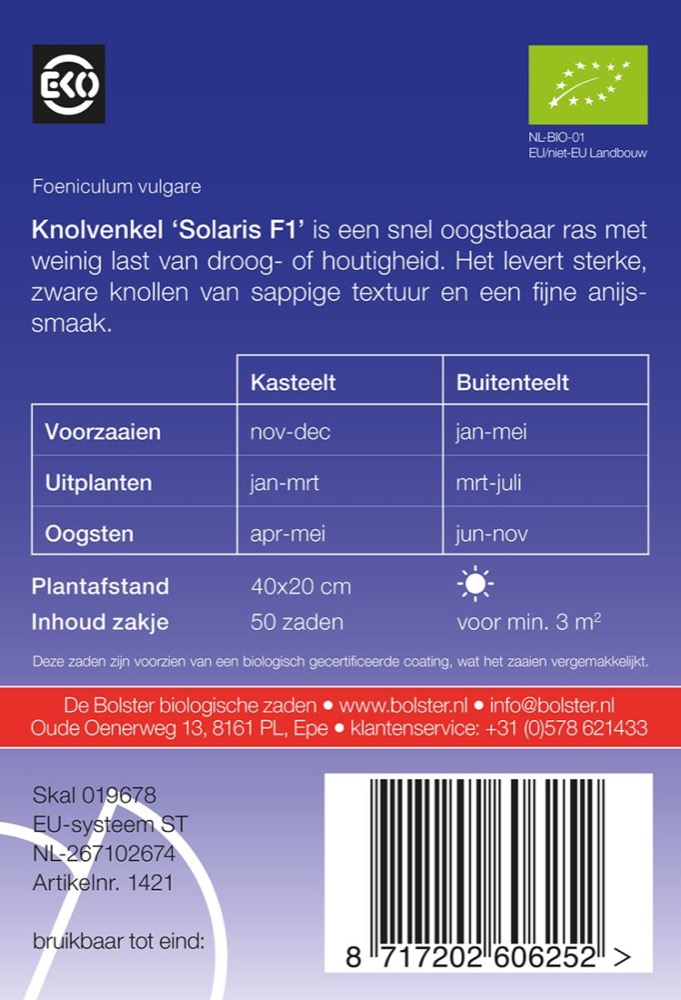 De Bolster Knolvenkel 'Solaris F1