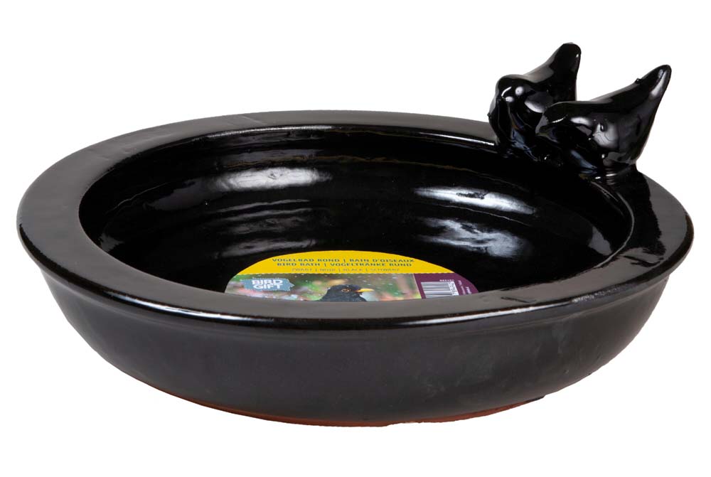 Vogelbad Rond - Zwart