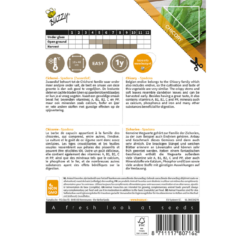Buzzy Animal Favorites Cichorei voor Konijn en Cav