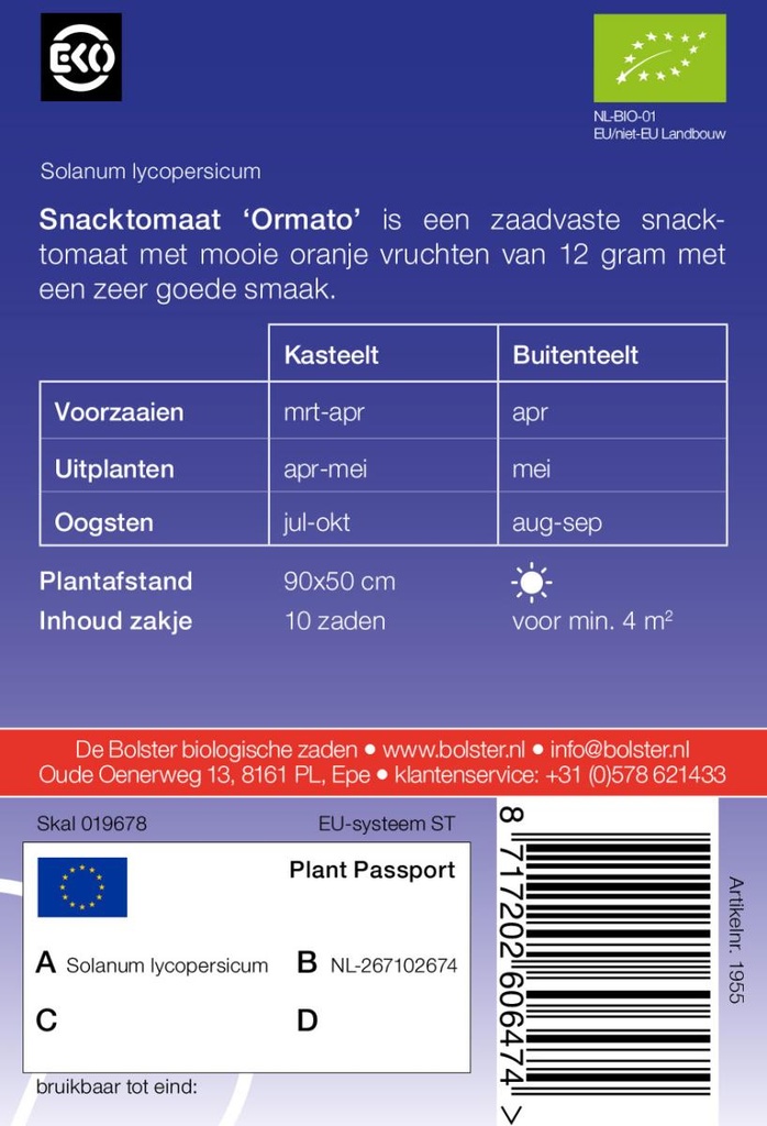 De Bolster Snacktomaat 'Ormato'