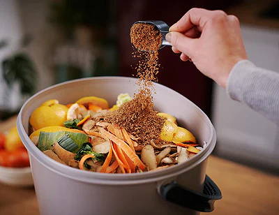 Bokashi emmers Essential Zwart set van 2
