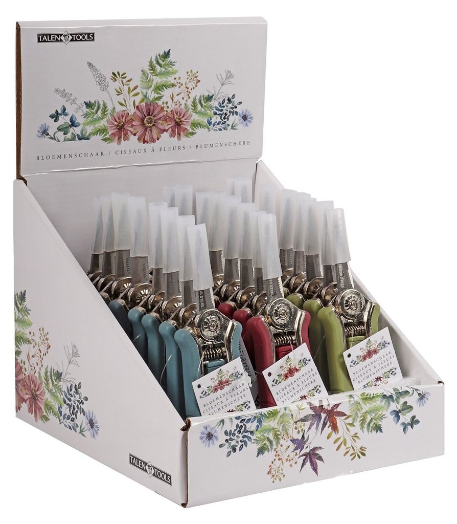 Talen Tools Bloemenschaar - Trendy kleur - Rubberen greep - 16,5 cm