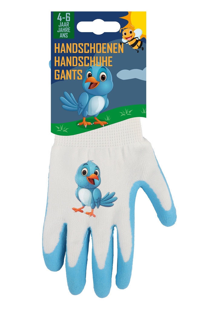 Kinderwerkhandschoenen - Vogel - 4-6 jaar