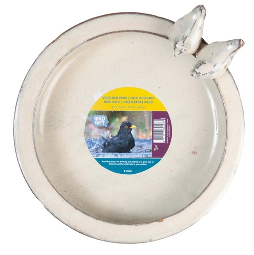 [889493] Vogelbad rond wit