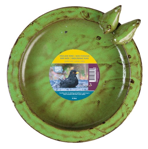 [889496] Vogelbad Rond- groen