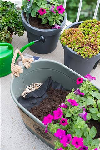 [6030235] Nature Drainagedoek bloembak 0,80x4m zwart 50g/m²