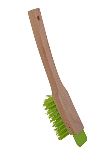 [BB27] Talen Tools Gazonmaaierborstel - Met schraper - Houten handvat