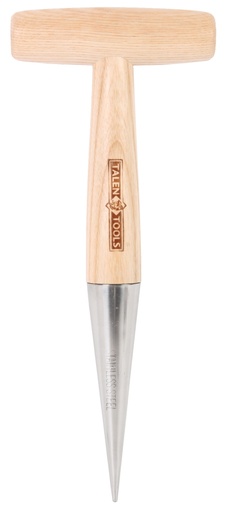 [CL77] Talen Tools Pootstok - Met T-greep - Rvs - Essenhout