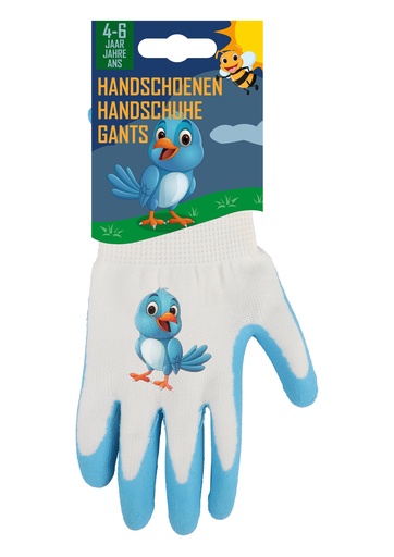 [WH64VO] Kinderwerkhandschoenen - Vogel - 4-6 jaar